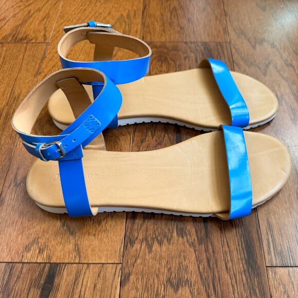 J.Crew | Blue patent leather sandals in Size 9 - Picture 4 of 5